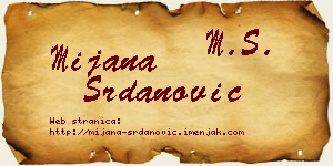 Mijana Srdanović vizit kartica